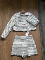 ZARA Set 2 Teilig Hosenrock + Blazer Crop Streifen Marine Knöpfe Berlin - Tempelhof Vorschau