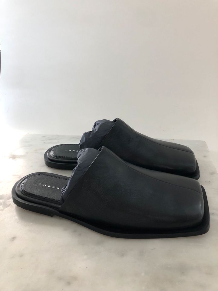 Topshop leather Schuhe echt Leder 37 schwarz mules miista in Berlin