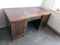 Antiker Schreibtisch - dunkles Furnier, mit viel Stauraum Sachsen-Anhalt - Dessau-Roßlau Vorschau