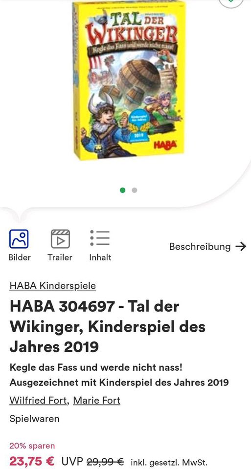 ☆NEU☆ HABA "Im Land der Wikinger" Kinderspiel des Jahres 2019 in Sauensiek