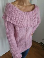 Handgestrickter Pulli mit großen Schalkragen rosa Lana Grossa Bayern - Bamberg Vorschau