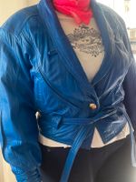Damen Lederjacke blau gebraucht Sachsen - Wiedemar Vorschau