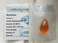 41, 89 ct - TOP Lupenrein synthetische Quarz ( Citrin )Briolette Mecklenburg-Vorpommern - Neubrandenburg Vorschau