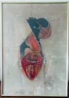 Afrikanische Batik aus den 80er Jahren Kunst Bild Handarbeit 3 Rheinland-Pfalz - Pommern Vorschau