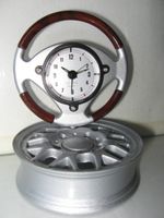 Uhr Dekor Schreibtisch Miniatur Felge mit Lenkrad Bayern - Rosenheim Vorschau