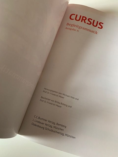 Lateinbuch CURSUS Ausgabe A Begleitgrammatik C.C. Buchner NEU in Göttingen
