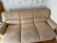 Schlafcouch sachlafsofa sofa couch beige Sessel Hocker Hessen - Seligenstadt Vorschau