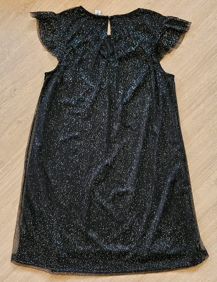 Yigga kurzarmkleid gr.152 inkl.Versand Glitzer festlich schwarz in Duderstadt