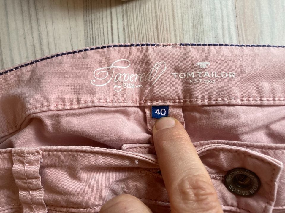 Tom Tailor rosa Stoffhose Zara Türkis Jeans leicht 40 M/ L in Bielefeld