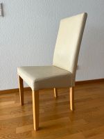 6 Stühle Kunstleder Beige Holz Stuttgart - Bad Cannstatt Vorschau