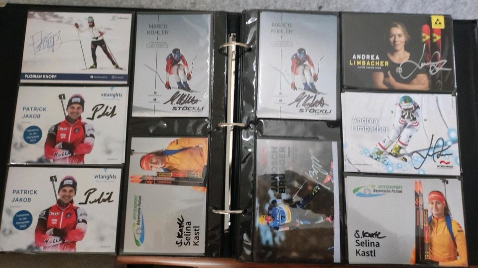 Große Sammlung Autogrammkarten Olympia Wintersport in Markranstädt