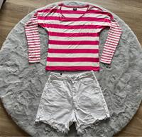 Hallhuber Jeans Shorts Gr. 38 M weiß Only Shirt gestreift Brandenburg - Oberkrämer Vorschau