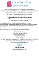 Mitarbeiter für Lager/Logistik gesucht Rheinland-Pfalz - Sinzig Vorschau