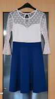 Festliches Damen Kleid Mädchen, 1× getragen, Gr. 36, weiß blau Niedersachsen - Lehrte Vorschau