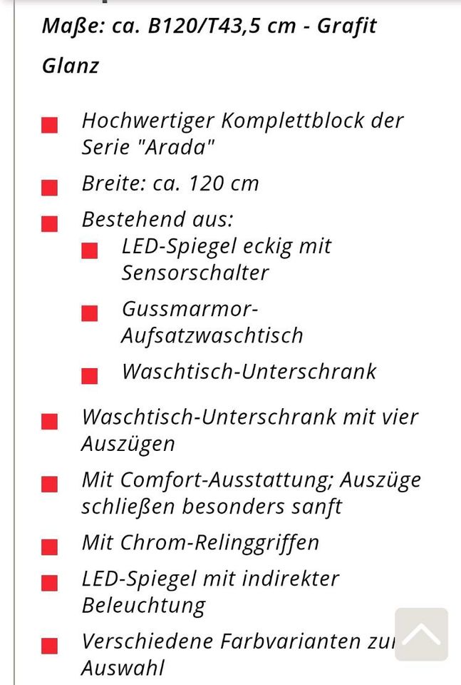 Waschtisch inkl. Waschbecken und Spiegel - neu in Sülzetal