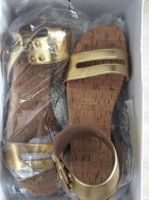 Riemchen-Sandalen Kork/Leder gold Gr. 39 Neu Hessen - Wiesbaden Vorschau