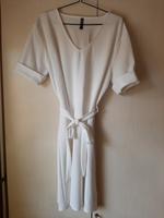 Midi-Kleid, Gr. XL 42 44 off-white weiß Kurzarm Gürtel Takko Bayern - Gemünden a. Main Vorschau