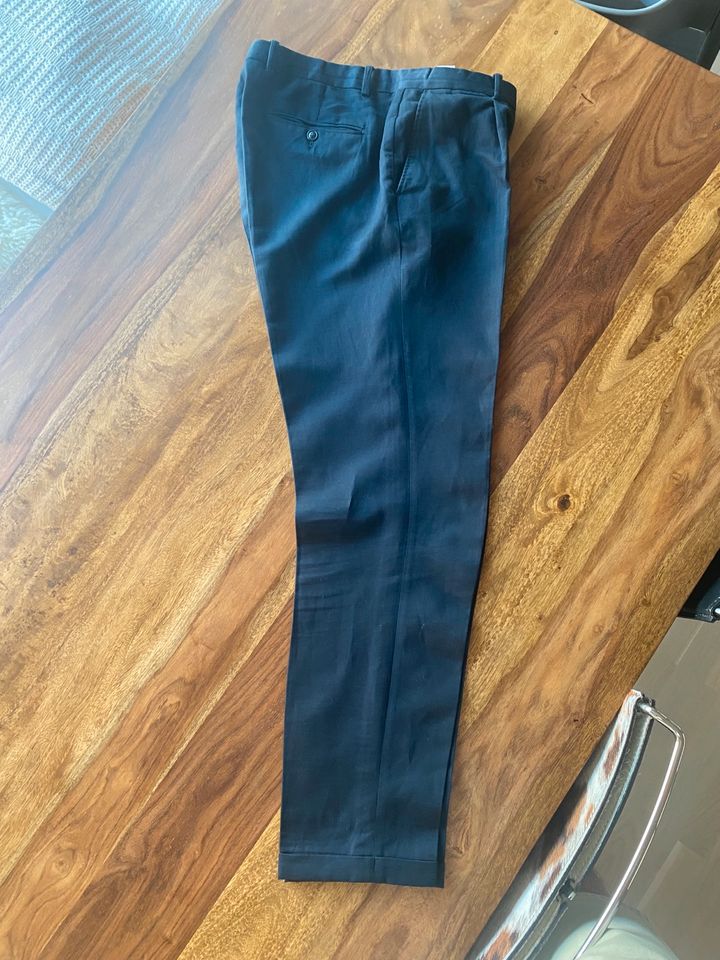 Massimo Dutti Ltd. Edition Chino Leinen Hose blau Gr L 46, 36, 54 in Konstanz