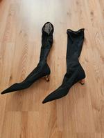 zara Stiefel Sock Pumps schwarz gold 40 Bayern - Memmingen Vorschau