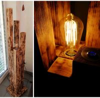 Stehlampe aus Holz / Dekoration / Ecklampe / handgemacht / Design Baden-Württemberg - Ummendorf Vorschau