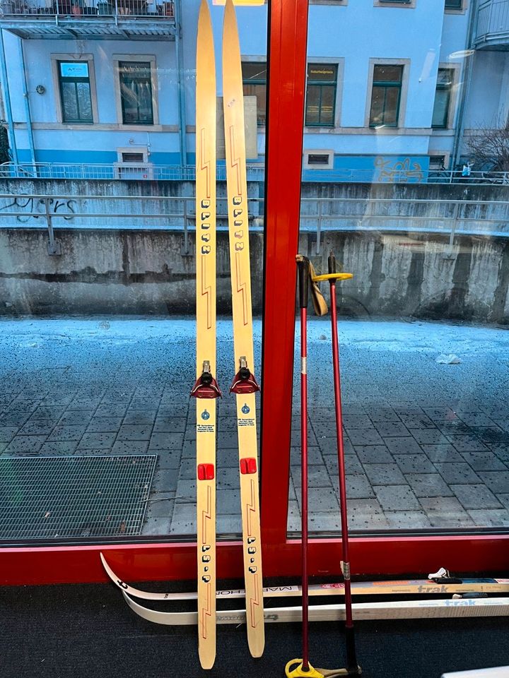 Langlaufski Ski Skier Langlauf Blitz 200 cm Kinder mit Stöcke in Dresden