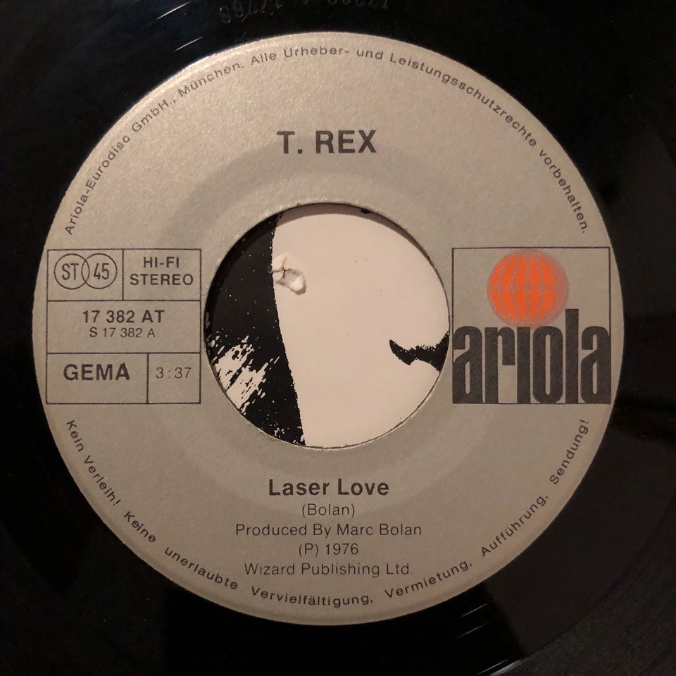 T REX Laser Love Life‘s ab Elevator 7“ Single Vinyl T.Rex Platte in München