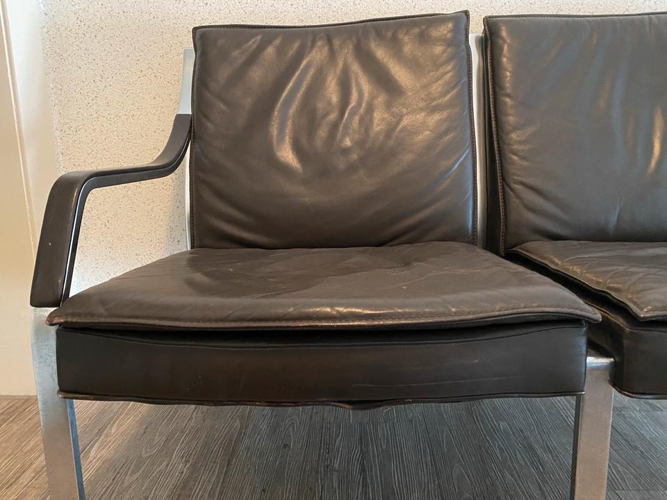 Sitzbank Lederbank Sofa Knoll Art Collection Rudolf  Glatzel 70s in Düsseldorf