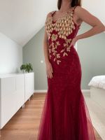 Kleid festlich Hochzeit Zuckerfest Weihnachten weinrot Gold S/M Bayern - Windischeschenbach Vorschau