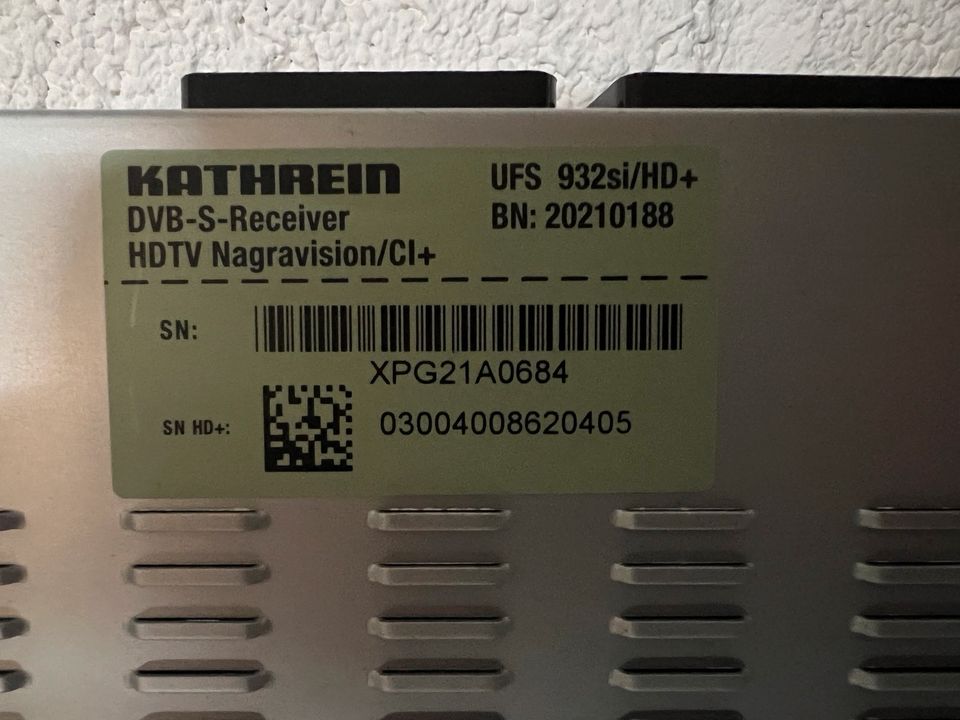 Kathrein DVB-S-Receiver UFS 932si/HD gebraucht in Alsdorf