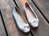 Emporio Armani Ballerinas Sommer Schuhe Sandalen weiß Stoff Schuh Bayern - Schillingsfürst Vorschau