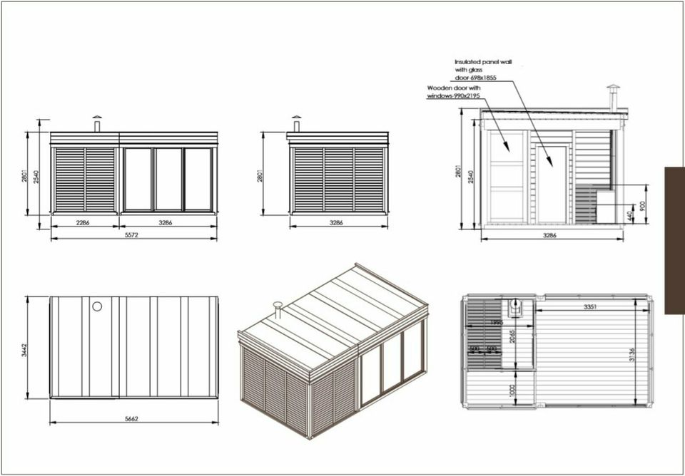 Saunahaus Blockbohlensauna Sauna Gartensauna Aussensauna, 383881 in Versmold