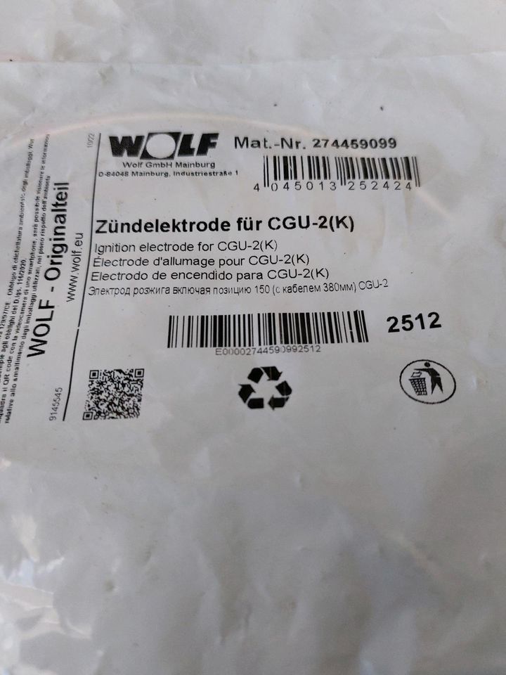 Wolf Zündelektrode für CGU-2(K) *NEU* in Bassenheim