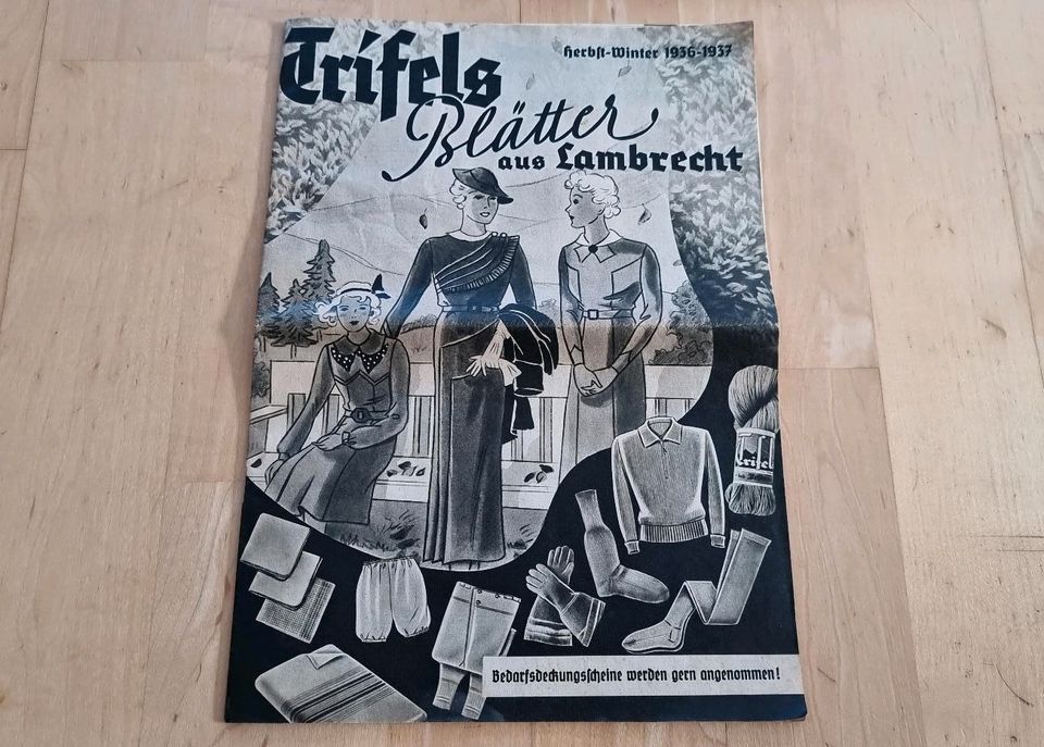 Modekatalog 1936-1937 Trifels Blätter aus Lambrecht Textilkatalog in Fünfstetten