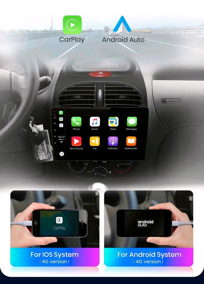 Android Autoradio für Peugeot 206 206CC 206SW 2001 - 2008 CarPlay in Kr.  Altötting - Burghausen | Auto Hifi & Navigation Anzeigen | eBay  Kleinanzeigen ist jetzt Kleinanzeigen