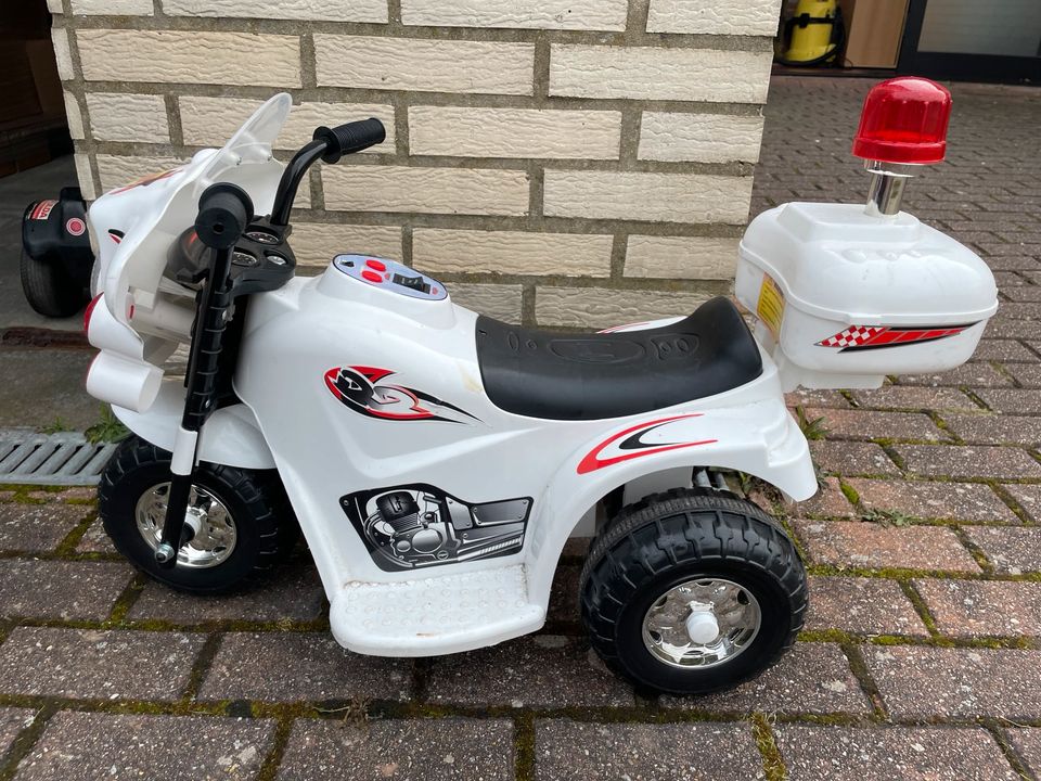 E-Motorrad Elektro Motorrad weiß Kinderauto in Vellmar