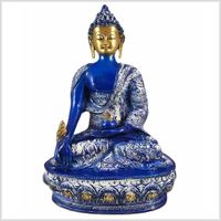 Medizinbuddha Buddha der Heilung 33cm 4,2kg Messing blauweiß Hamburg-Mitte - Hamburg Borgfelde Vorschau