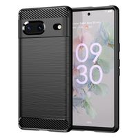 Google Pixel 7 Schutzhülle Silikon Case Carbon Look schwarz Cover Bayern - Burgheim Vorschau