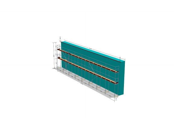 Fassadengerüst 120 - 130 qm (20x6m) mit Leitergang inkl. Leiter | in Vechelde