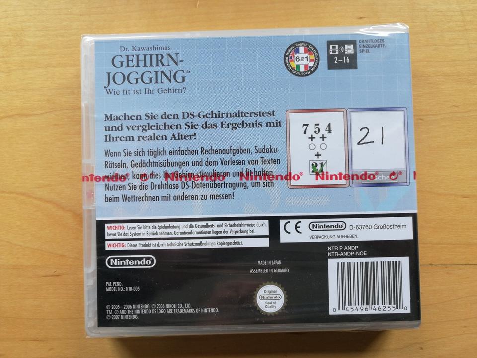 Nintendo DS - Dr. Kawashimas "Gehirnjogging" - originalverpackt in Kirchseeon