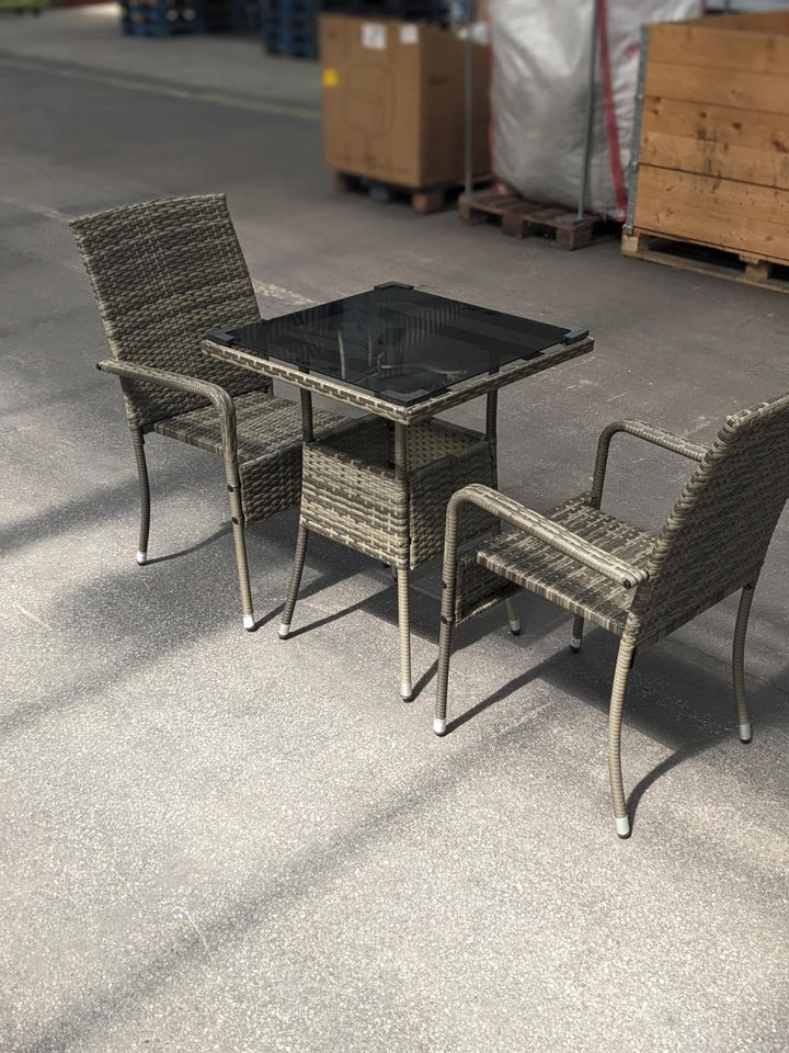 GartenmöbelSet Lounge Balkonmöbel Polyrattan Beige Grau 130€* in
