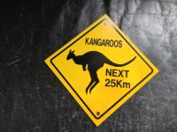 Schild Kangaroos next 25 km unbenutzt Schleswig-Holstein - Ahrensburg Vorschau