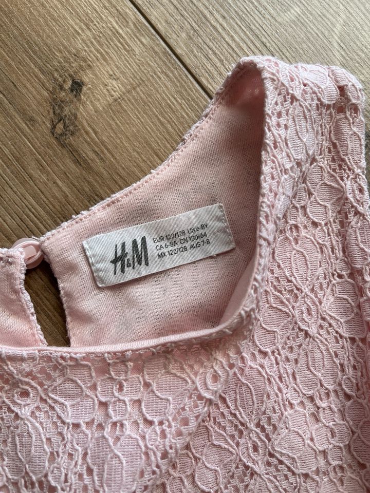 Mädchen Kleid H&M rosa Spitzenkleid Festlich Einschulung in Dorsten