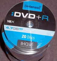 DVD +16f.  Rohlinge Intenso 8x20St. neu! Bayern - Thurmansbang Vorschau