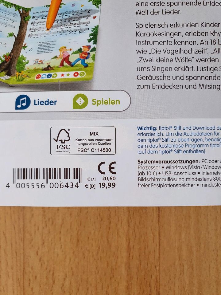 Tiptoi-Buch "Meine schönsten Kinderlieder" (Nr. 1) in Maxdorf