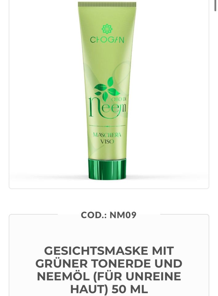 Gesichtsmaske mit Neemöl von Chogan Neu in Rüthen