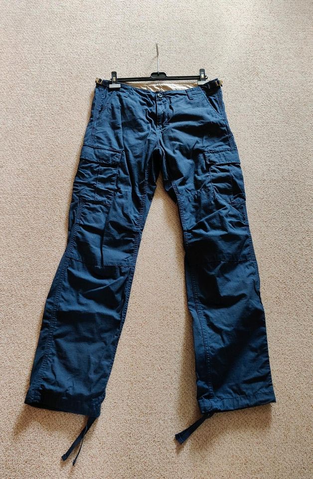 Carhartt Aviation Pant 33 / 32 blau Cargo Hose TOP in Kiel