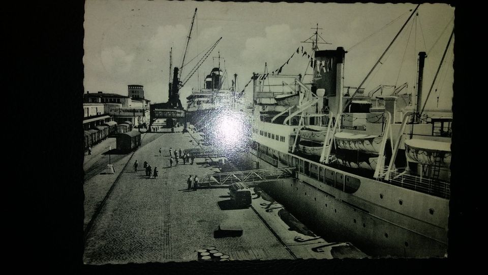 Postkarte Bremerhaven, S.S. Seven Seas u Amerika, 1959 in Berlin