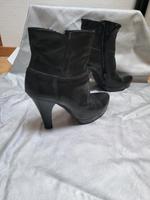 Stiefeletten gr 36 schwarz echt Leder Hessen - Wöllstadt Vorschau