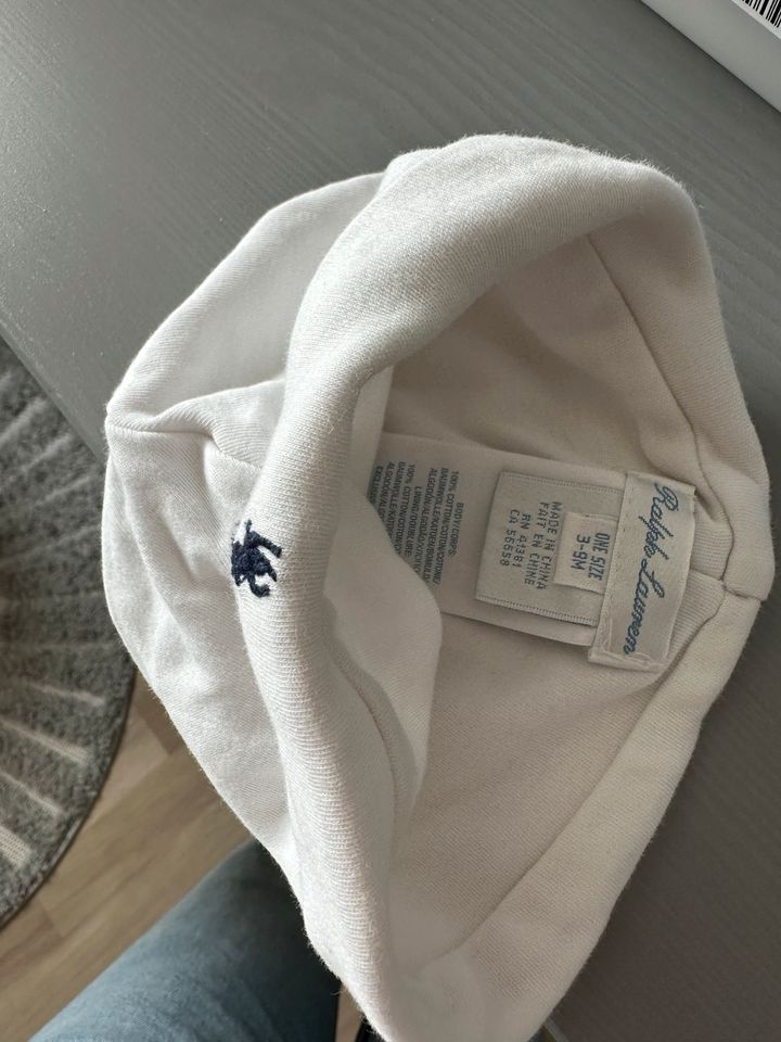 Ralph Lauren Mütze Baby weiß 3-6 Monate in Augsburg