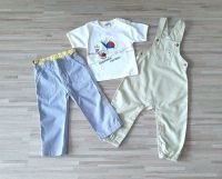 SOMMER-SET Latzhose + Hose/Bermuda + T-Shirt Gr. 86 Mühlhausen - Freiberg Vorschau